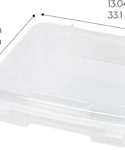 Alternative view of IRIS USA Board Game Storage |Made in USA| Thick Craft Case (6-Pack) - Clear | Fits 8.5 x 11 & A4 Paper. Organizers with Built-In Handle & Snap-Tight Lids. Containers for Puzzles. Art & Scrapbooking