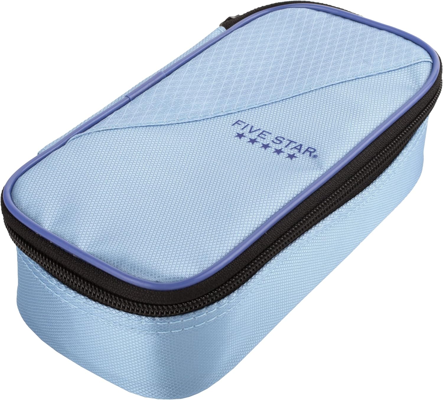Five Star Pencil Pouch. Pen Case. High-Capacity Zipper Pouch. Storage Organizer for School Supplies Earbuds Chargers Cables Makeup. Blue/Denim (500212F-ECM) - Image 3