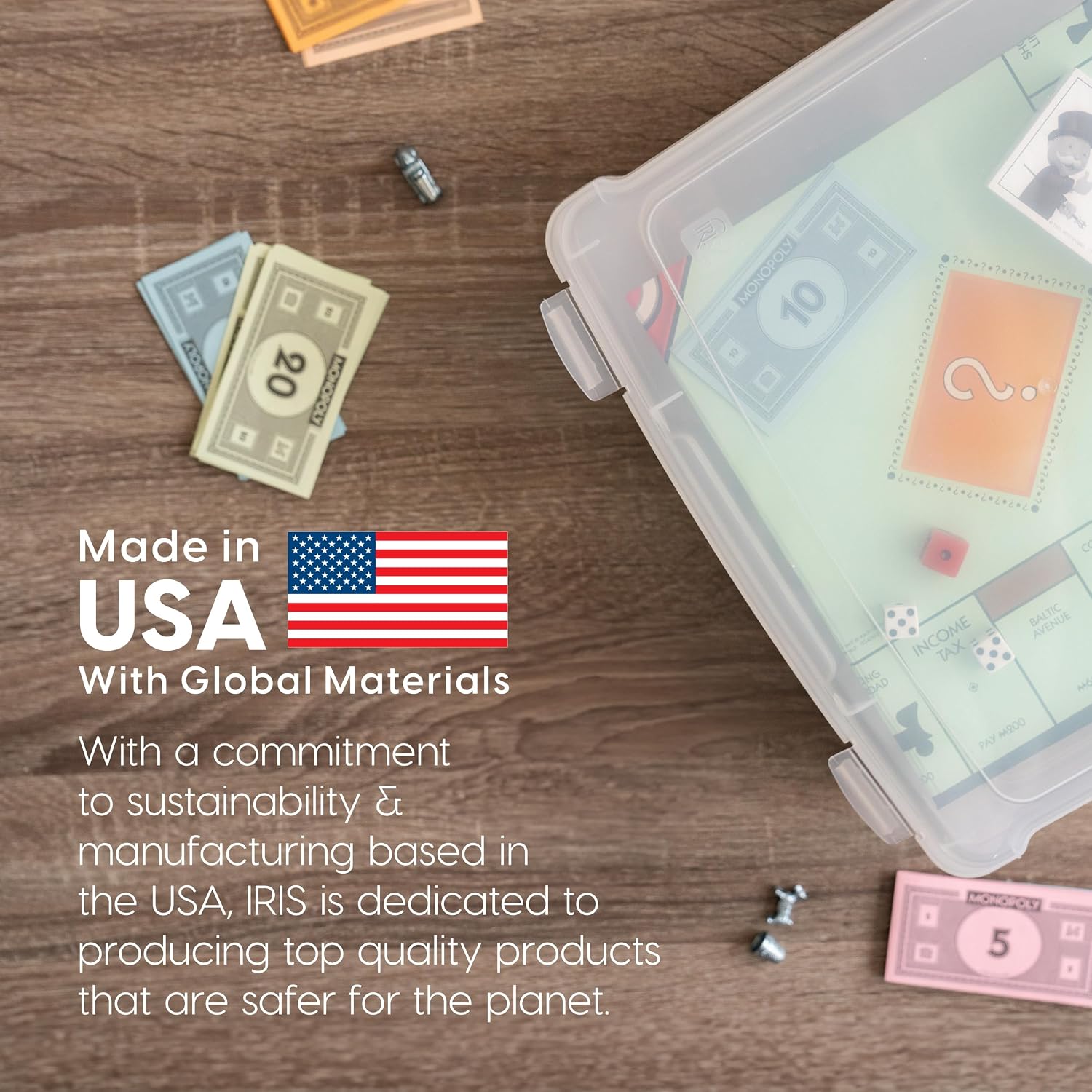 IRIS USA Board Game Storage |Made in USA| Thick Craft Case (6-Pack) - Clear | Fits 8.5 x 11 & A4 Paper. Organizers with Built-In Handle & Snap-Tight Lids. Containers for Puzzles. Art & Scrapbooking - Image 9
