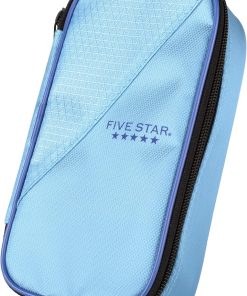 Five Star Pencil Pouch. Pen Case. High-Capacity Zipper Pouch. Storage Organizer for School Supplies Earbuds Chargers Cables Makeup. Blue/Denim (500212F-ECM)
