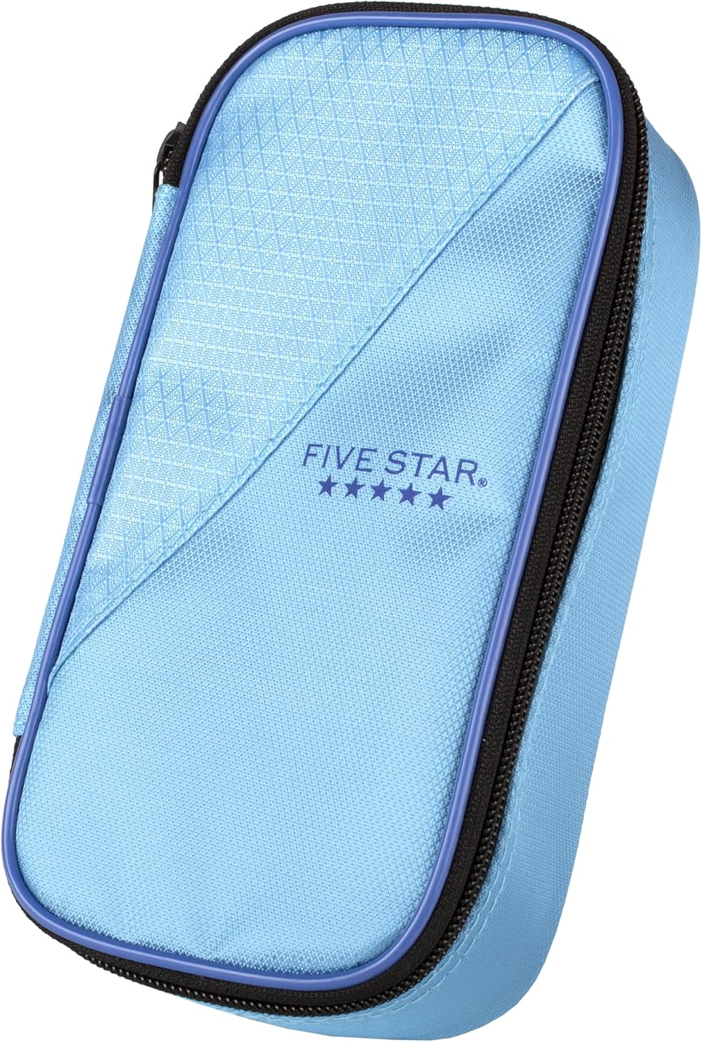 Five Star Pencil Pouch. Pen Case. High-Capacity Zipper Pouch. Storage Organizer for School Supplies Earbuds Chargers Cables Makeup. Blue/Denim (500212F-ECM)